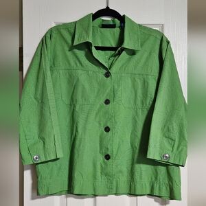 Karen Scott Green Lightweight Jacket  Women's Medium